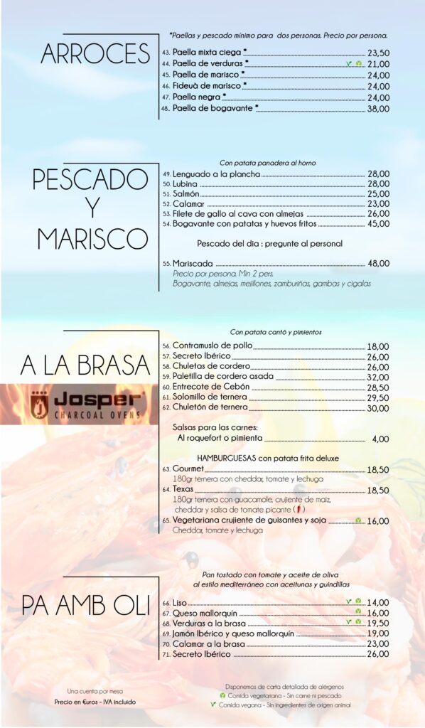 restaurante playa mallorca