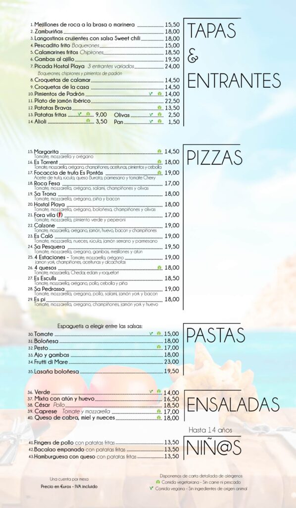 restaurante playa mallorca