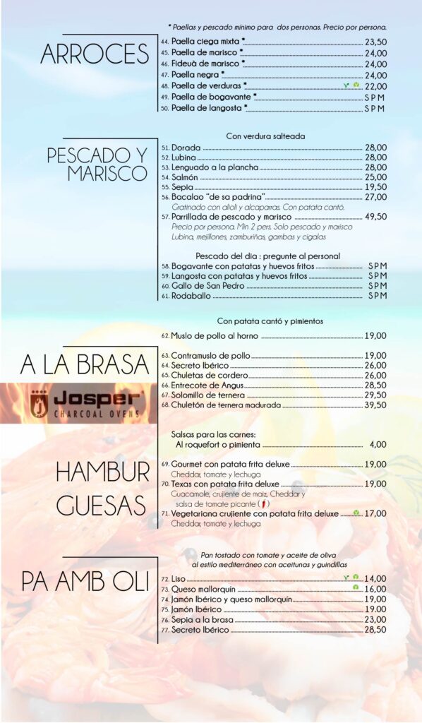 restaurante playa mallorca