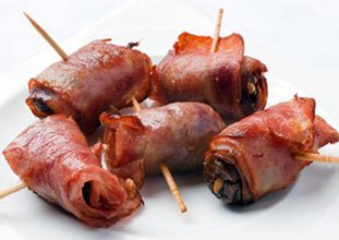 dátiles con bacon